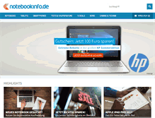 Tablet Screenshot of notebookinfo.de